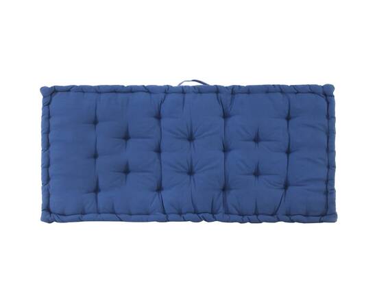 Pernă podea canapea din paleți, bleu, 120 x 80 x 10 cm, bumbac, 5 image