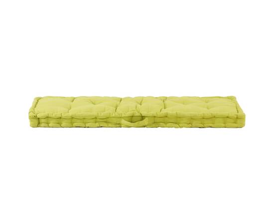 Pernă podea canapea din paleți, verde, 120 x 40 x 7 cm, bumbac, 3 image