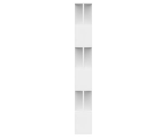 Bibliotecă/separator cameră, alb, 80x24x192 cm, pal, 6 image
