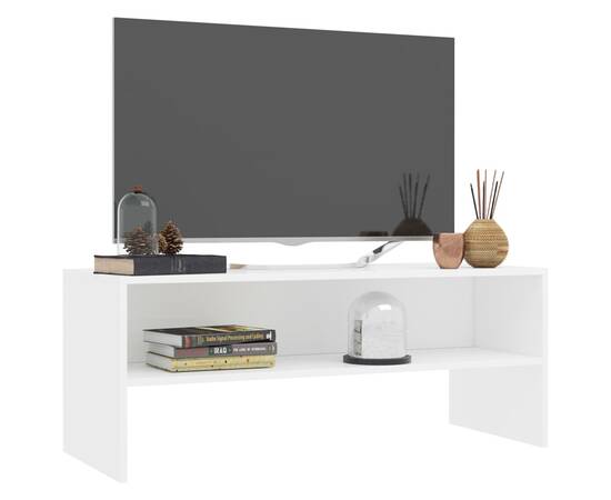 Comodă tv, alb, 100 x 40 x 40 cm, pal, 3 image