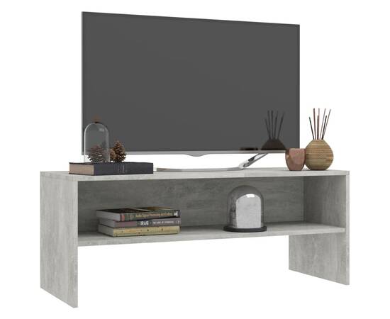Comodă tv, gri beton, 100 x 40 x 40 cm, pal, 3 image