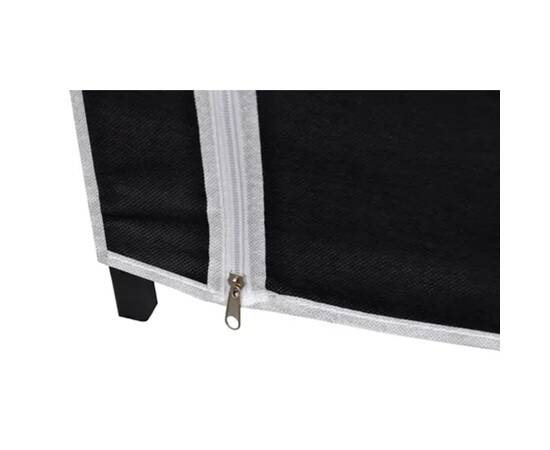 Dulap de haine pliabil, negru, 110 x 45 x 175 cm, 7 image