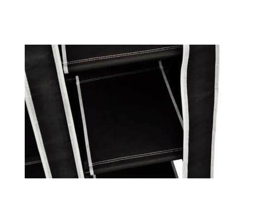 Dulap de haine pliabil, negru, 110 x 45 x 175 cm, 6 image