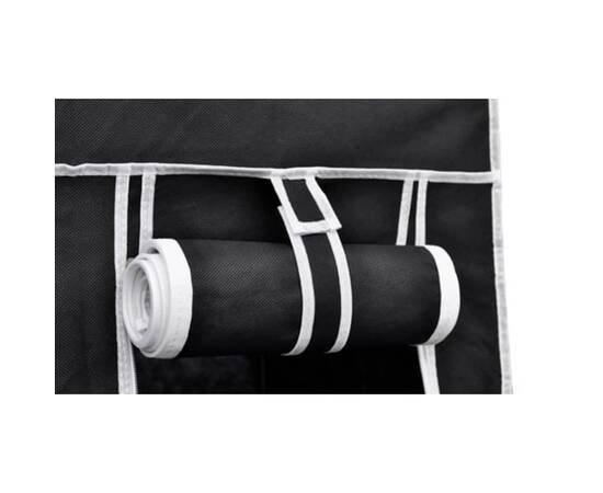 Dulapuri de haine, 2 buc., material textil,  negru, 4 image