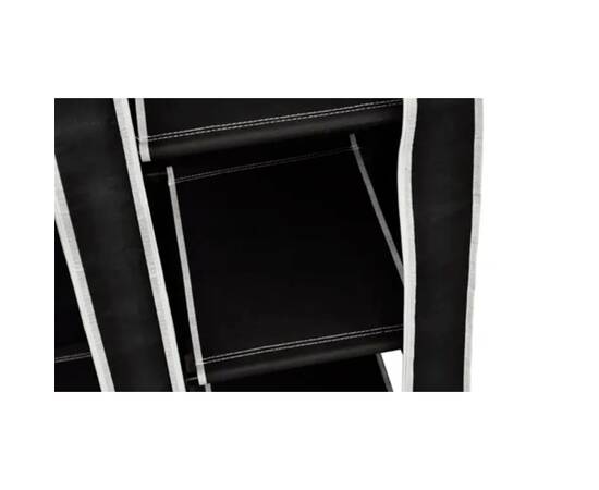 Dulapuri de haine, 2 buc., material textil,  negru, 6 image