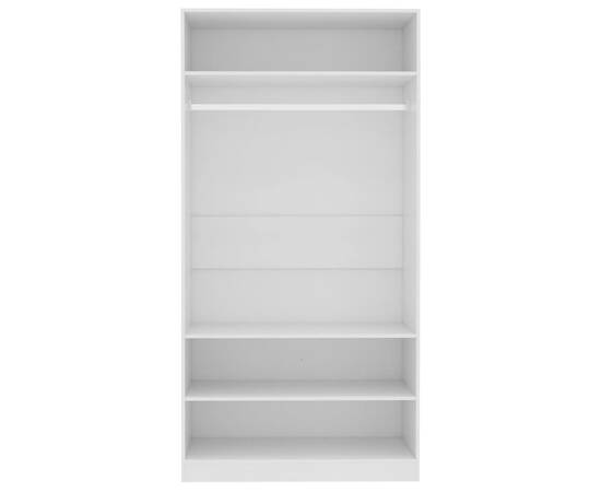 Șifonier, alb, 100x50x200 cm, pal, 5 image
