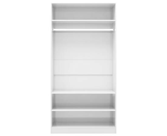 Șifonier, alb extralucios, 100x50x200 cm, pal, 5 image