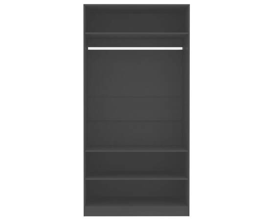 Șifonier, negru, 100x50x200 cm, pal, 5 image