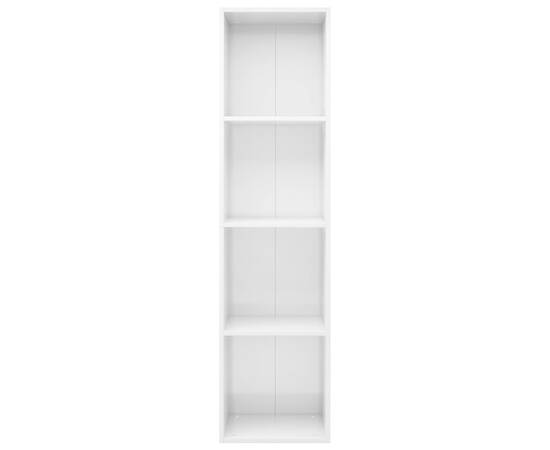 Bibliotecă/comodă tv, alb lucios, 36 x 30 x 143 cm, pal, 6 image