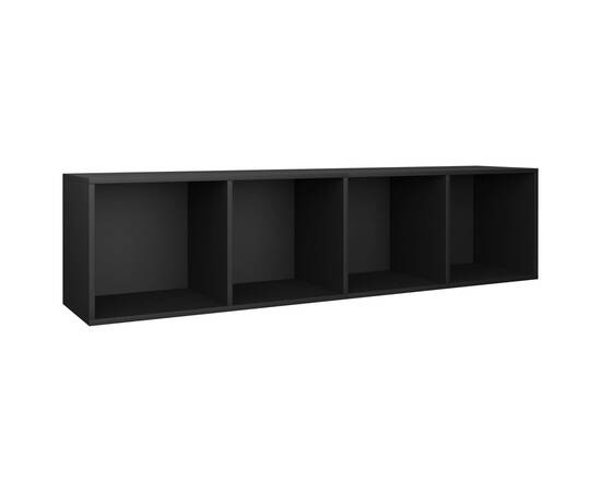 Bibliotecă/comodă tv, negru, 36 x 30 x 143 cm, pal, 8 image