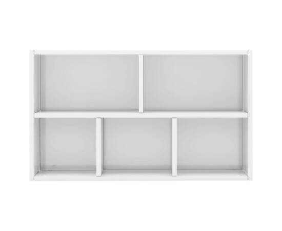 Bibliotecă/servantă, alb extralucios, 50x25x80 cm, pal, 9 image