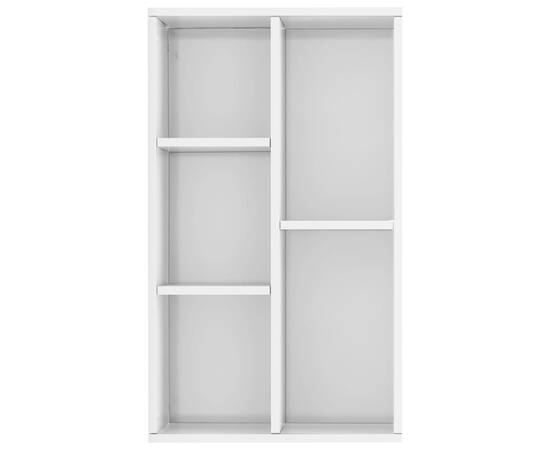 Bibliotecă/servantă, alb extralucios, 50x25x80 cm, pal, 6 image