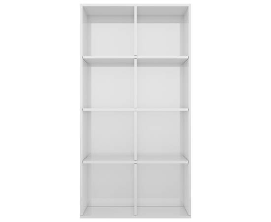 Bibliotecă/servantă, alb extralucios, 66x30x130 cm, pal, 6 image