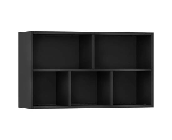 Bibliotecă/servantă, negru, 50x25x80 cm, pal, 8 image