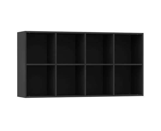 Bibliotecă/servantă, negru, 66x30x130 cm, pal, 8 image