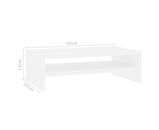 Suport monitor, alb, 42 x 24 x 13 cm, pal, 6 image