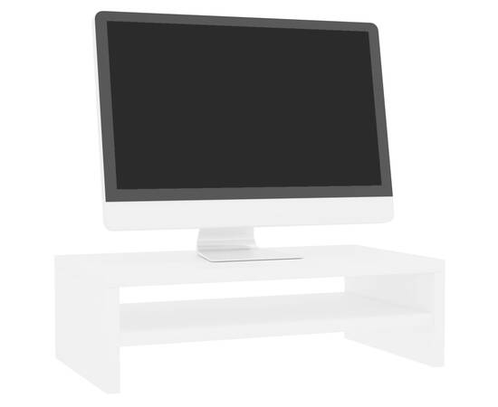 Suport monitor, alb, 42 x 24 x 13 cm, pal, 3 image