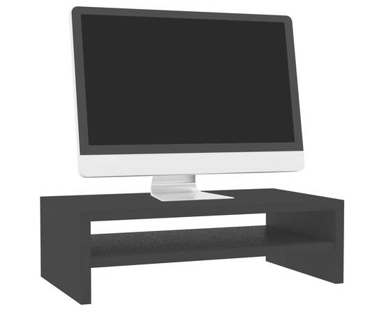 Suport monitor, negru, 42 x 24 x 13 cm, pal, 3 image