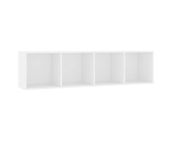 Bibliotecă/comodă tv, alb, 143x30x36 cm, 2 image