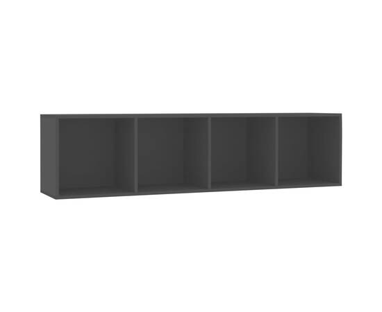 Bibliotecă/comodă tv, negru, 143x30x36 cm, 2 image