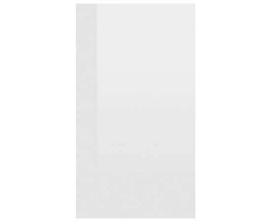Bibliotecă/servantă, alb extralucios, 66x30x97,8 cm, pal, 8 image