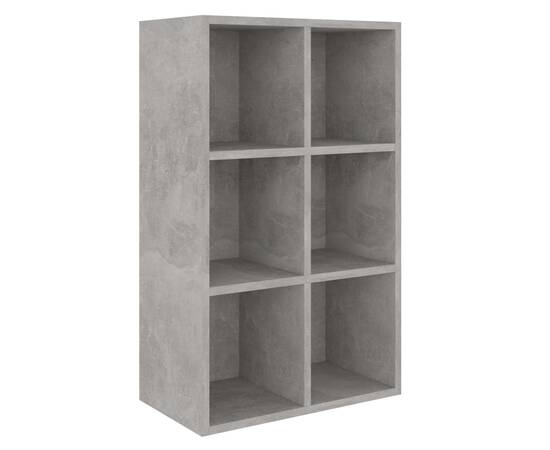 Bibliotecă/servantă, gri beton, 66x30x97,8 cm, pal, 2 image