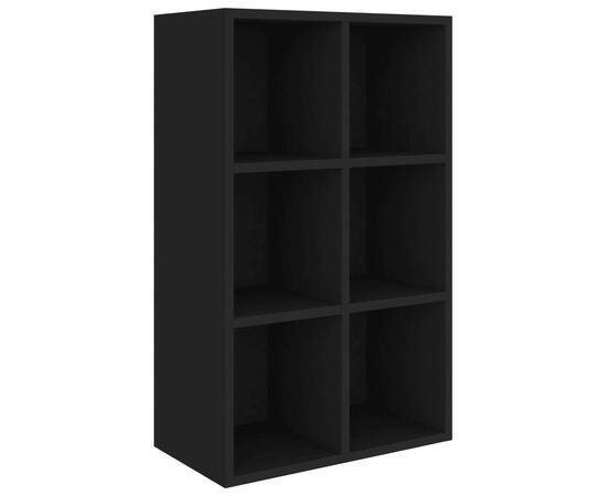 Bibliotecă/servantă, negru, 66x30x97,8 cm, pal, 2 image