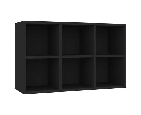 Bibliotecă/servantă, negru, 66x30x97,8 cm, pal, 8 image