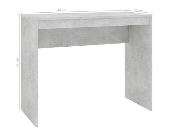 Birou, gri beton, 90 x 40 x 72 cm, pal, 6 image