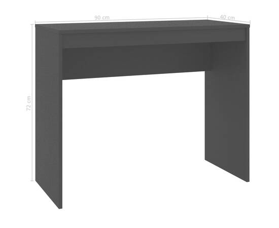 Birou, negru, 90 x 40 x 72 cm, pal, 2 image