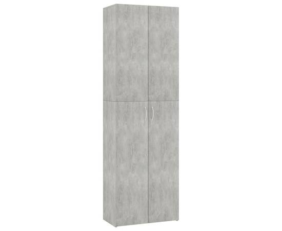 Dulap de birou, gri beton, 60x32x190 cm, pal, 2 image