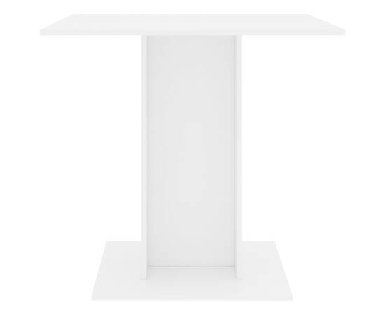 Masă de bucătărie, alb, 80x80x75 cm, pal, 4 image