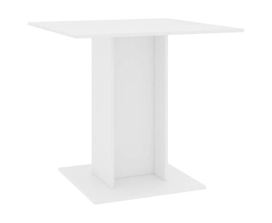 Masă de bucătărie, alb, 80x80x75 cm, pal, 2 image
