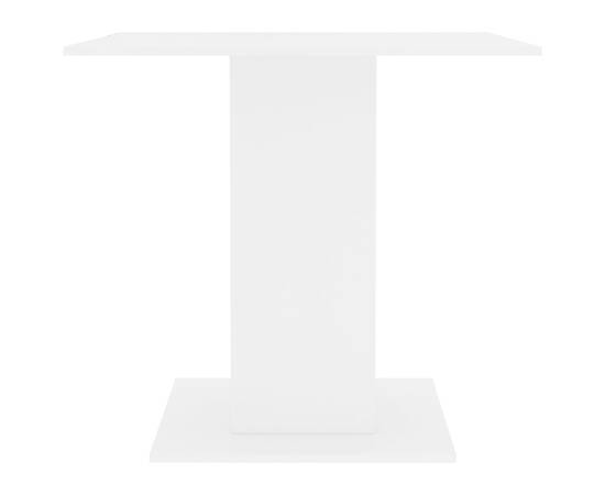 Masă de bucătărie, alb, 80x80x75 cm, pal, 5 image