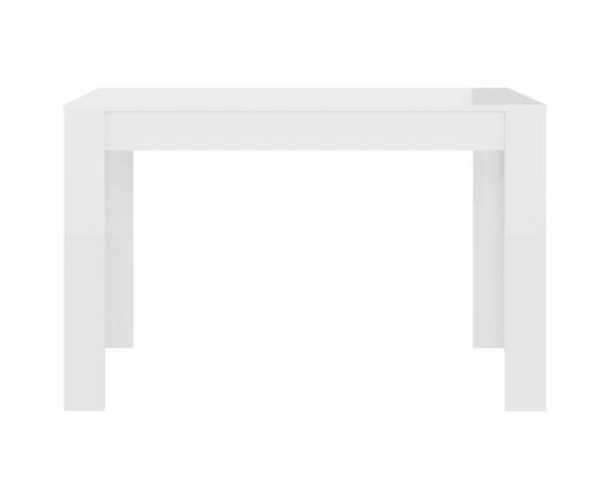 Masă de bucătărie, alb foarte lucios, 120 x 60 x 76 cm, pal, 4 image