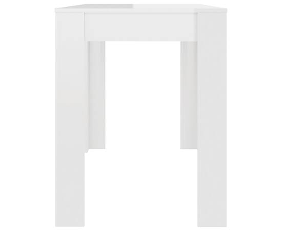 Masă de bucătărie, alb foarte lucios, 120 x 60 x 76 cm, pal, 5 image
