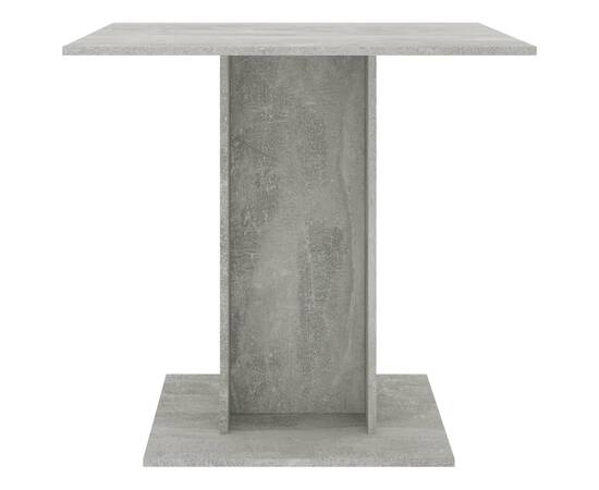 Masă de bucătărie, gri beton, 80x80x75 cm, pal, 4 image