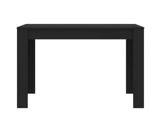 Masă de bucătărie, negru, 120 x 60 x 76 cm, pal, 4 image