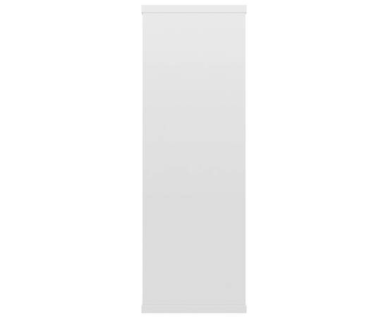 Rafturi de perete, alb extralucios, 104x20x58,5 cm, pal, 5 image