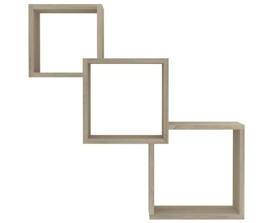 Rafturi de perete, cub, stejar sonoma, 84,5x15x27 cm, pal, 4 image