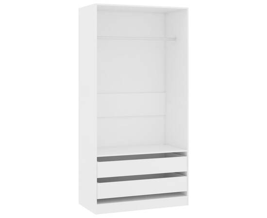 Șifonier, alb, 100x50x200 cm, pal, 2 image