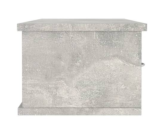 Dulap de perete cu sertare, gri beton, 88x26x18,5 cm, pal, 5 image
