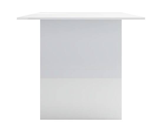 Masă de bucătărie, alb foarte lucios, 180 x 90 x 76 cm, pal, 5 image