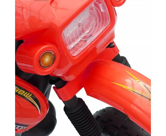 Motocicletă copii 2 km/h cu acumulator roşu, 5 image