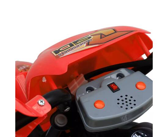 Motocicletă copii 2 km/h cu acumulator roşu, 3 image