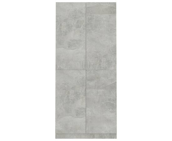 Șifonier, gri beton, 90x52x200 cm, pal, 6 image