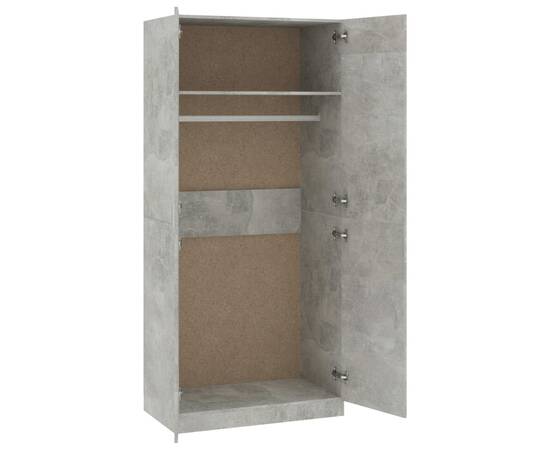 Șifonier, gri beton, 90x52x200 cm, pal, 5 image