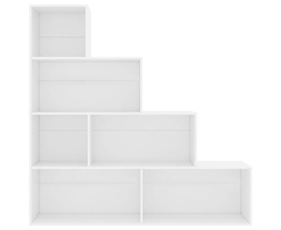 Bibliotecă/separator cameră, alb, 155x24x160 cm, pal, 4 image