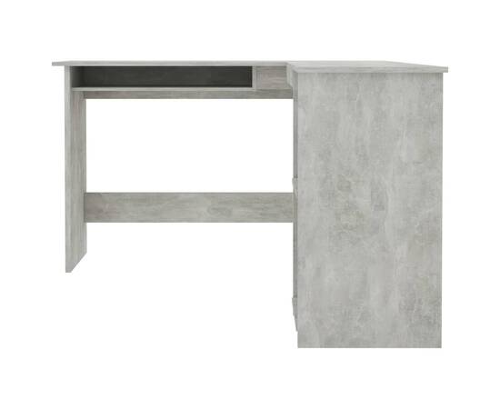 Birou de colț în formă de l, gri beton, 120 x 140 x 75 cm, pal, 4 image
