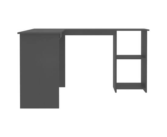 Birou de colț în formă de l, negru, 120 x 140 x 75 cm, pal, 5 image